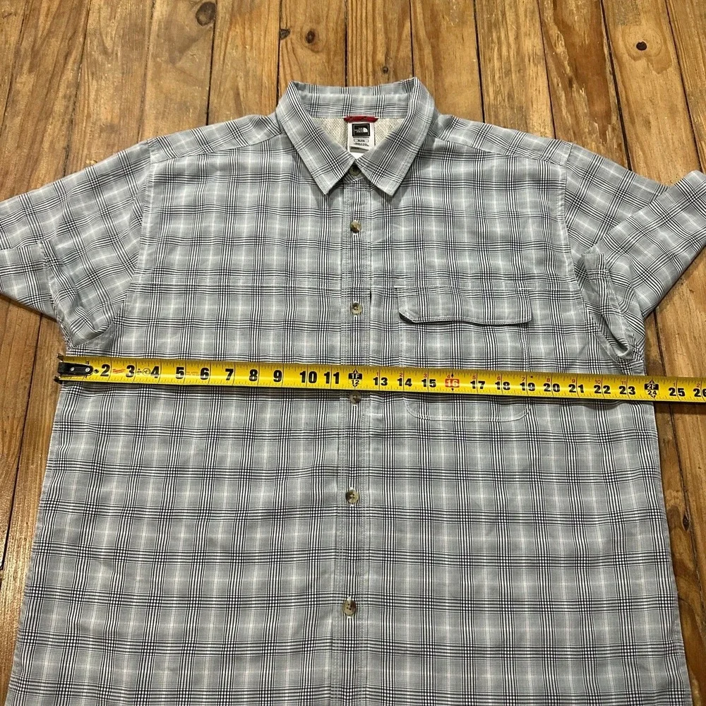 North Face Shirt Mens XL Gray Green Plaid Modal Blend Hiking‎ Gorpcore AH6W